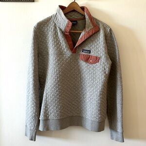 Patagonia Women's Organic Cotton Quilt Snap-T® Pullover Size L Cozy
